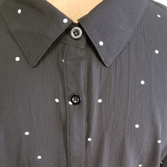 PERCH by BLU PEPPER Black/White Polka Dot Top - Picture 6 of 6